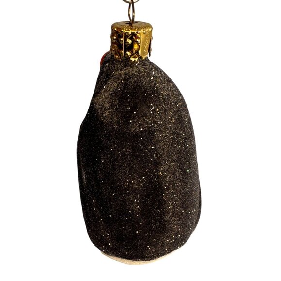 Christborn Glass Penguin Ornament Black Gold Artisan Hand Blown 3.5" Germany - Picture 5 of 6